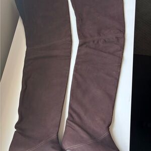 Women's Brown Suede Super High Boots - Size 38 ( 7)